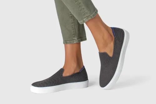 Rothy's slip on sneaker steel grey.